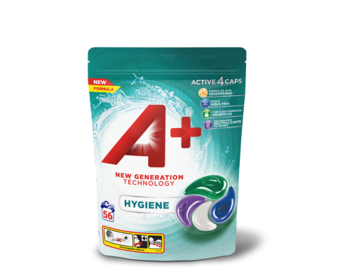 A+ Cápsulas Hygiene - Embalagem 56 lavagens