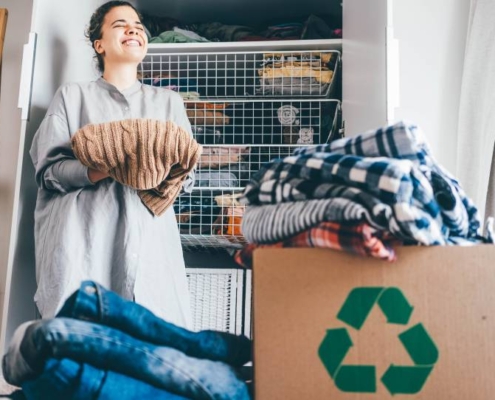 Reciclar roupa usada